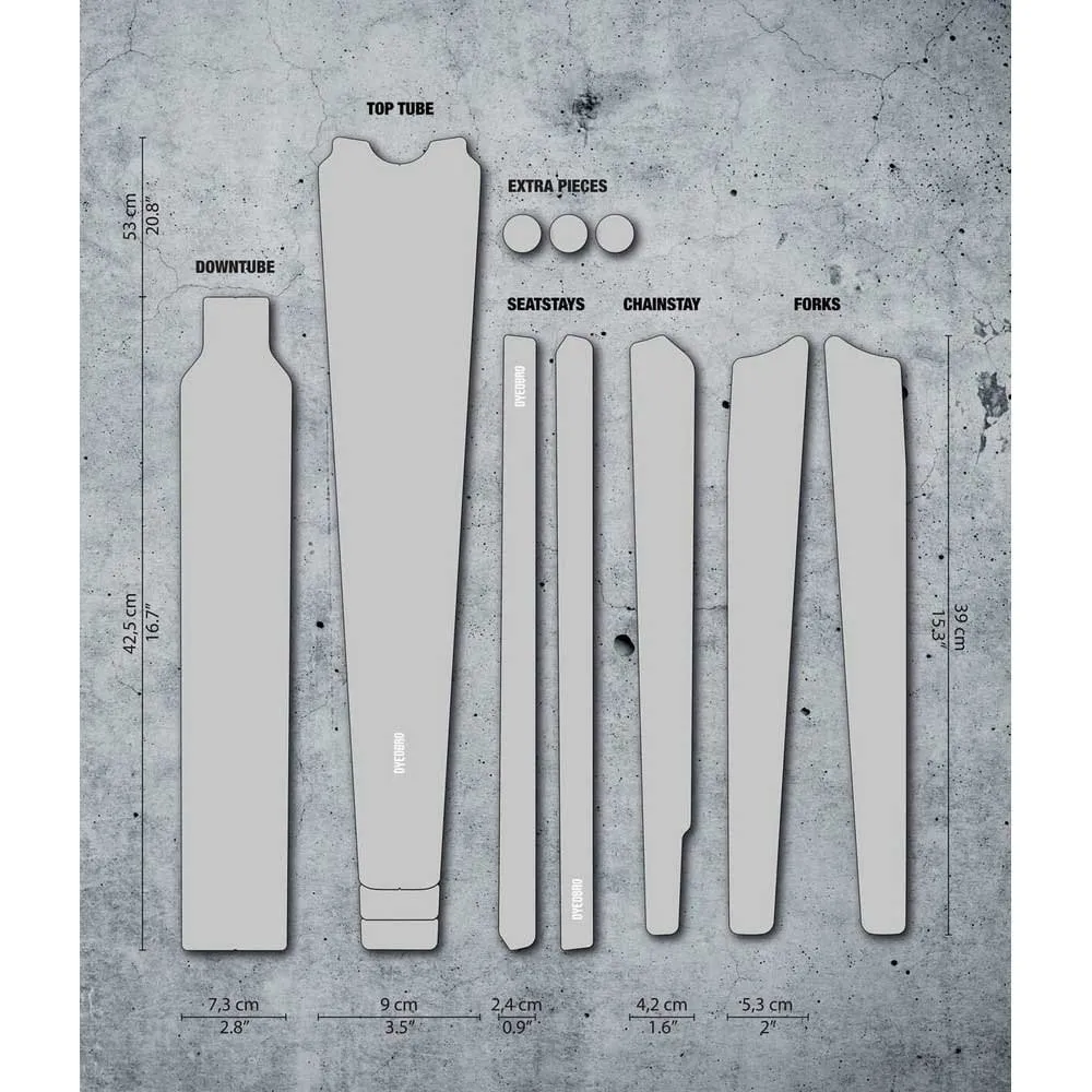 Dyedbro Adhesivos Protectores Cuadro Clear Gravel 2 Dyedbro Adhesivos Protectores Cuadro Clear Gravel - Imagen 2